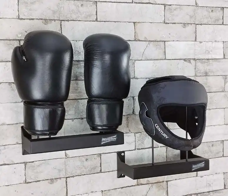 racks for helmet and boxing gloves wall mounted